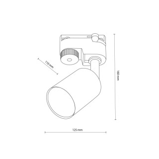 Spot sur rail Tracer 1 lumière – noir – en métal – style moderne et loft