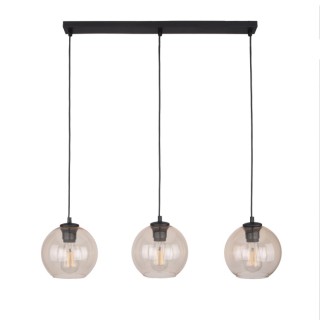 Suspension Cubus 3 lumières – noir – en métal – style moderne