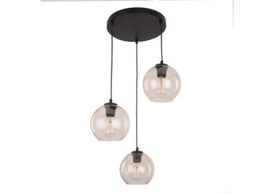 Suspension Cubus 3 lumières – noir – en métal – style classique