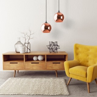 Suspension Venezia 1 lumière – noir – en plastique – style moderne