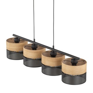 Suspension Nicol 4 lumières – noir – en métal – style moderne