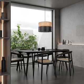 Suspension Nicol 3 lumières – noir – en plastique – style moderne