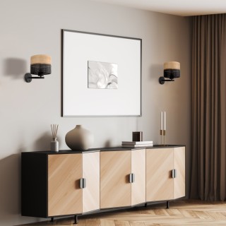 Applique murale Nicol 1 lumière – noir – en métal – style moderne