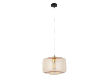 Suspension Alma 1 lumière – doré & noir – en métal – style moderne et chic