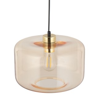 Suspension Alma 1 lumière – doré & noir – en métal – style moderne et chic