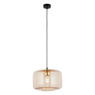 Suspension Alma 1 lumière – doré & noir – en métal – style moderne et chic