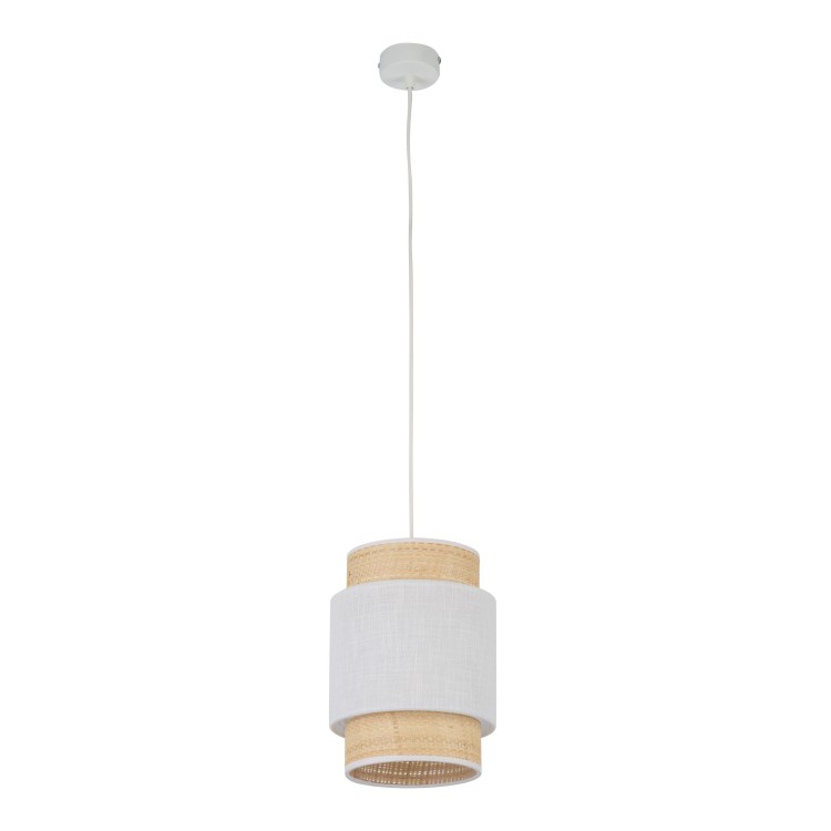 Suspension Boho 1 lumière – blanc – en métal – style scandinave