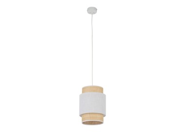 Suspension Boho 1 lumière – blanc – en métal – style scandinave