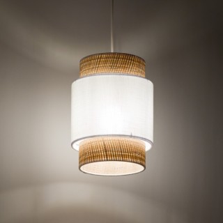 Suspension Boho 1 lumière – blanc – en métal – style scandinave