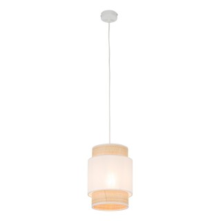 Suspension Boho 1 lumière – blanc – en métal – style scandinave