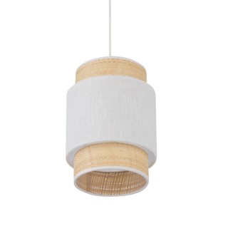 Suspension Boho 1 lumière – blanc – en métal – style scandinave
