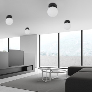 Plafonnier Vox 1 lumière – noir – en métal – style moderne