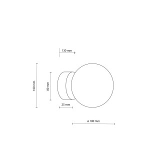 Plafonnier Vox 1 lumière – noir – en métal – style moderne