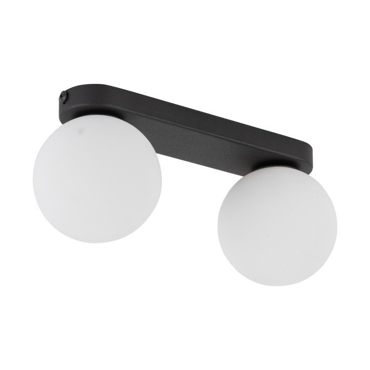 Plafonnier Mini 2 lumières – noir – en métal – style moderne