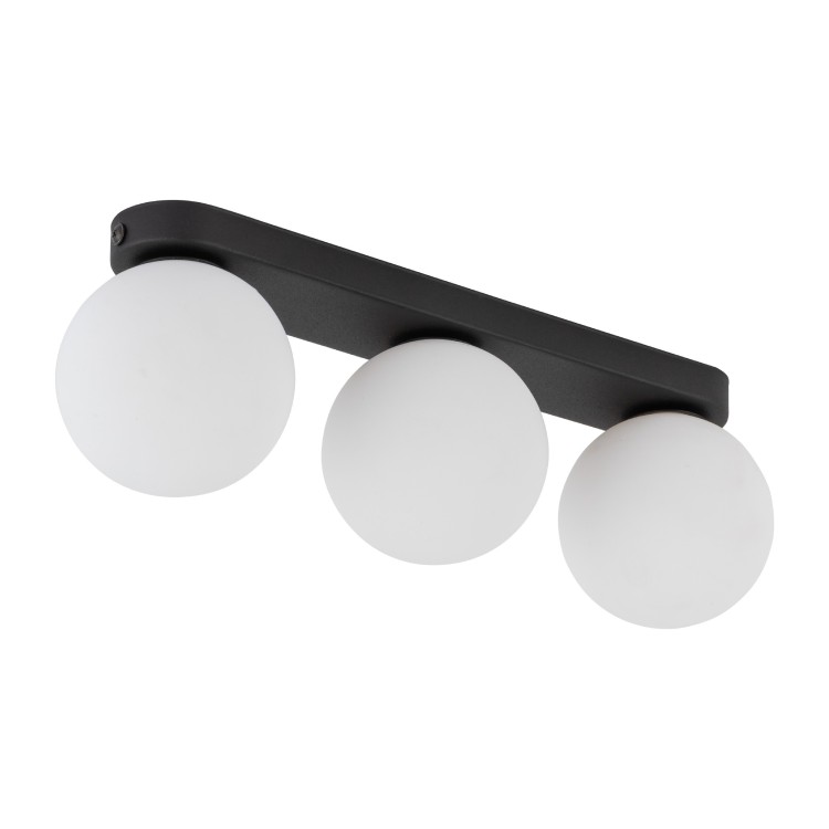 Plafonnier Mini 3 lumières – noir – en métal – style moderne