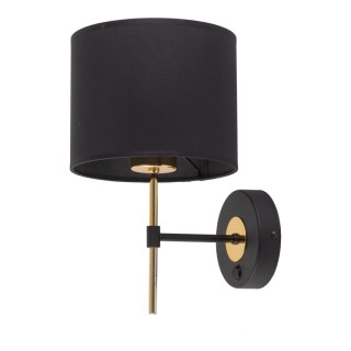 Lampe à poser Lord 1 lumière – doré & noir – en métal – style classique et chic