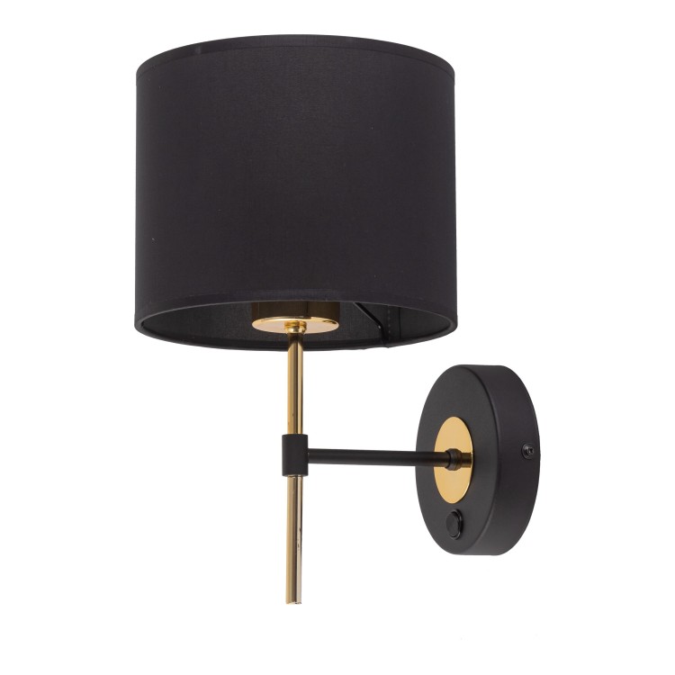 Lampe à poser Lord 1 lumière – doré & noir – en métal – style classique et chic
