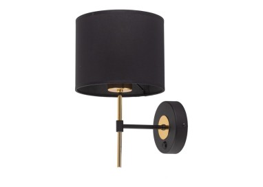 Lampe à poser Lord 1 lumière – doré & noir – en métal – style classique et chic