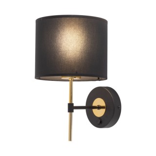 Lampe à poser Lord 1 lumière – doré & noir – en métal – style classique et chic