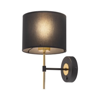 Lampe à poser Lord 1 lumière – doré & noir – en métal – style classique et chic