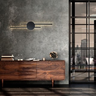 Lampe à poser Java 2 lumières – noir – en métal – style moderne