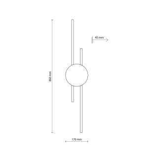 Lampe à poser Java 2 lumières – noir – en métal – style moderne