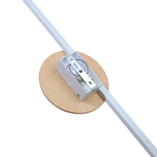 Lampe à poser Java 1 lumière – blanc & pin – en métal et bois – style moderne