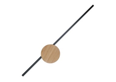 Applique murale Java 1 lumière – noir – en métal et bois – style moderne