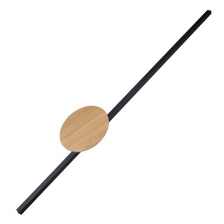 Applique murale Java 1 lumière – noir – en métal et bois – style moderne