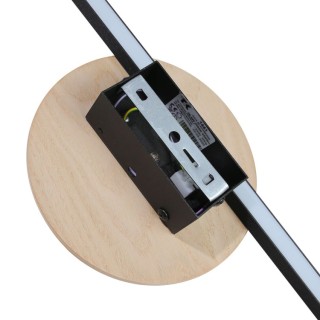 Applique murale Java 1 lumière – noir – en métal et bois – style moderne