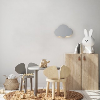 Lampe à poser Cloud 2 lumières – gris – en métal – style moderne