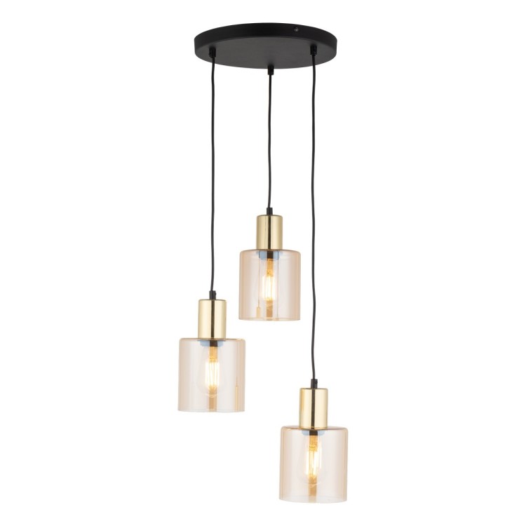 LAMPE SUSPENDUE SIERRA GOLD AMBRE 3