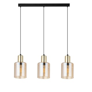 Suspension Sierra 3 lumières – doré & noir – en métal – style moderne
