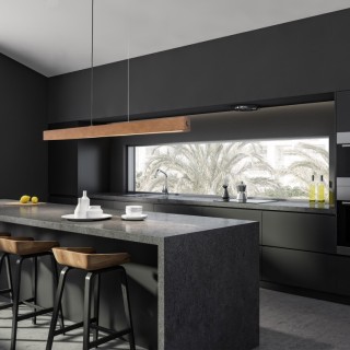 LAMPE SUSPENSION LED TEO EN NOYER 1260