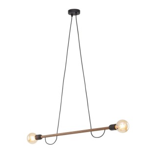 LAMPE SUSPENDUE HELIX EN BOIS DE NOYER 2