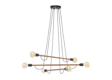 LAMPE SUSPENDUE HELIX EN BOIS DE NOYER 6