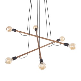 LAMPE SUSPENDUE HELIX EN BOIS DE NOYER 6