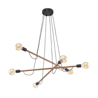 LAMPE SUSPENDUE HELIX EN BOIS DE NOYER 6