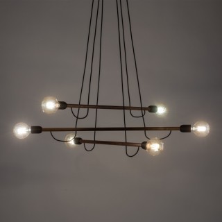 LAMPE SUSPENDUE HELIX EN BOIS DE NOYER 6