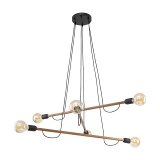 LAMPE SUSPENDUE HELIX EN BOIS DE NOYER 6