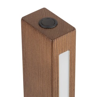 Veilleuse Teo – noix & noir – en métal et bois – style moderne et loft