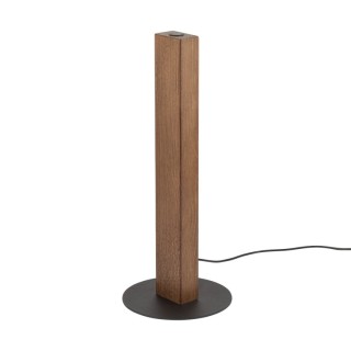 Veilleuse Teo – noix & noir – en métal et bois – style moderne et loft