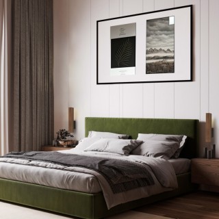 Lampe à poser Teo – noix & noir – en métal et bois – style moderne et loft