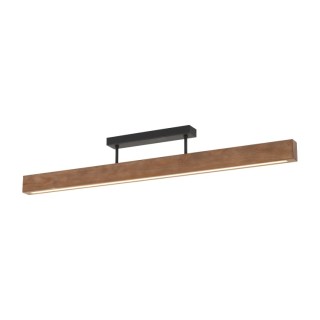 Plafonnier Teo – noix & noir – en métal et bois – style moderne et loft