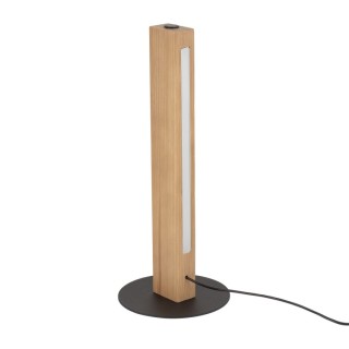 Veilleuse Teo – pin & noir – en métal et bois – style moderne et loft