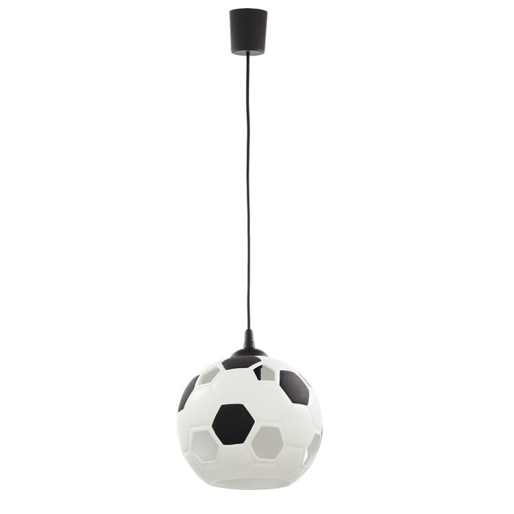 Suspension Football 1 lumière – noir – en plastique – style moderne
