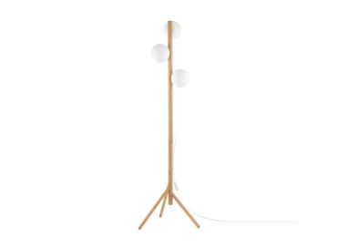 Lampadaire Estera 3 lumières – pin – en métal et bois – style moderne