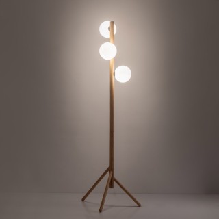 Lampadaire Estera 3 lumières – pin – en métal et bois – style moderne