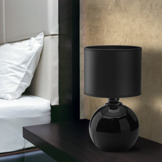 Veilleuse Palla 1 lumière – noir – en métal et verre – style moderne