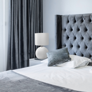 Veilleuse Palla 1 lumière – blanc – en métal et verre – style moderne